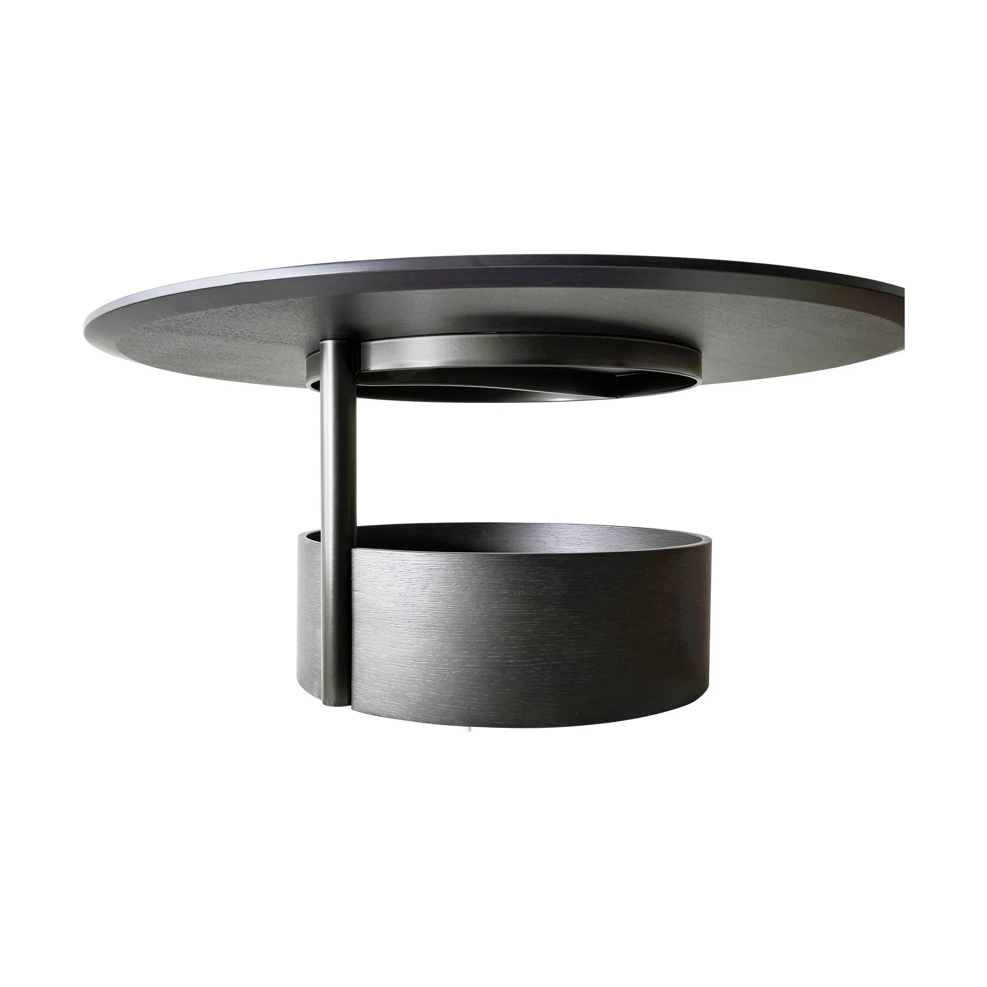 Parasol L coffee table Ø90 cm, Dark stained oak Maze