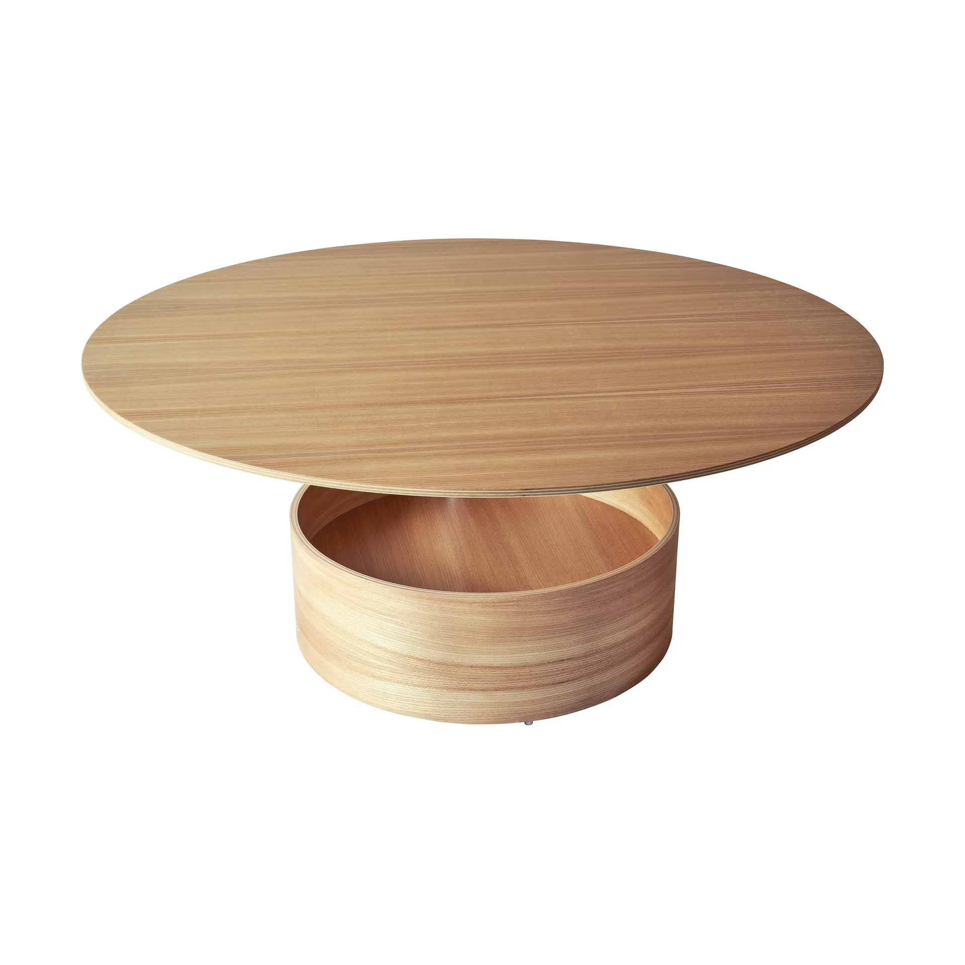 Parasol L coffee table Ø90 cm, Oak Maze