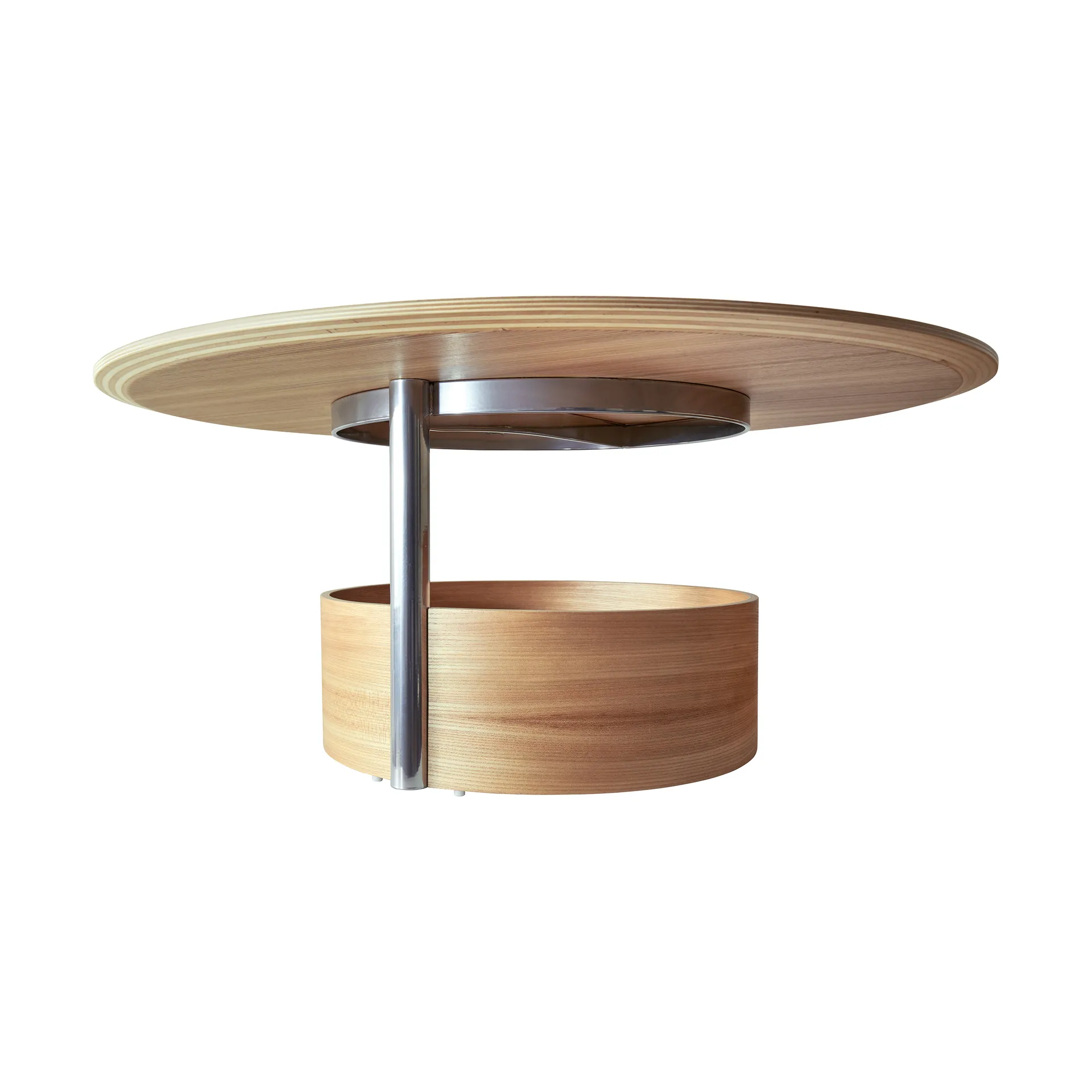 Parasol L coffee table Ø90 cm, Oak Maze