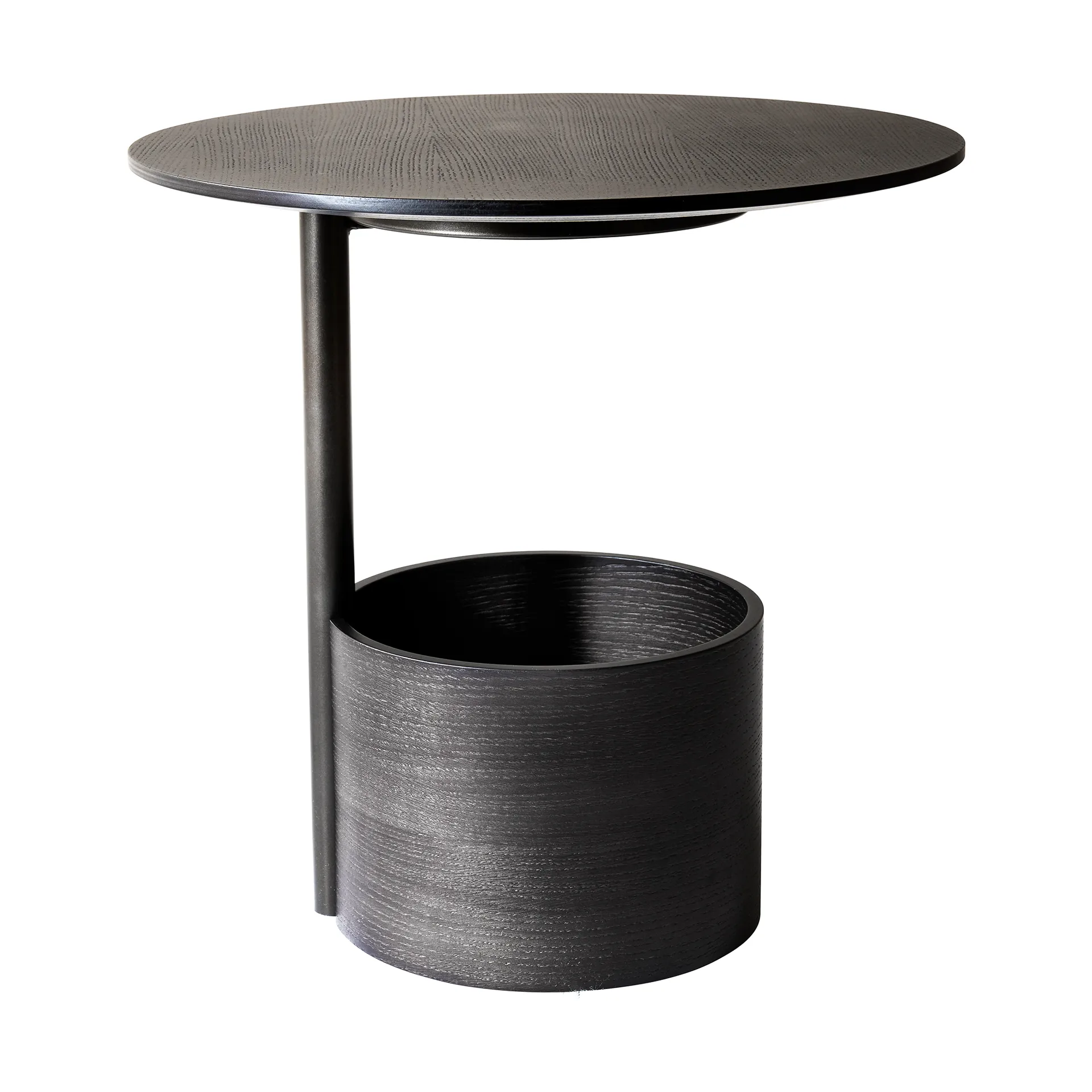 Parasol S coffee table Ø50 cm, Dark stained oak Maze
