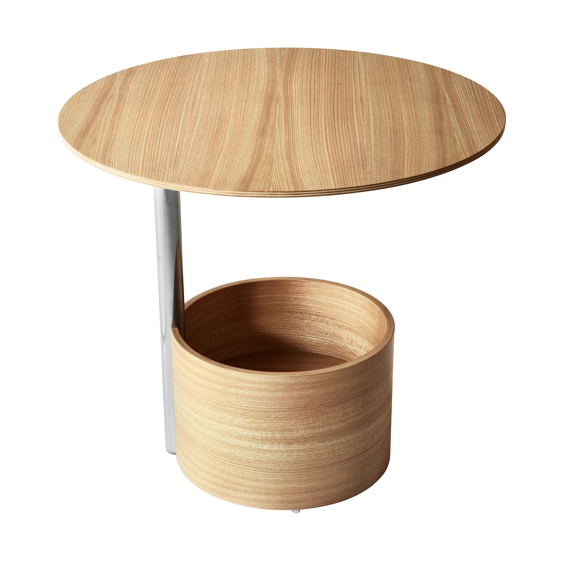Parasol S coffee table Ø50 cm, Oak Maze