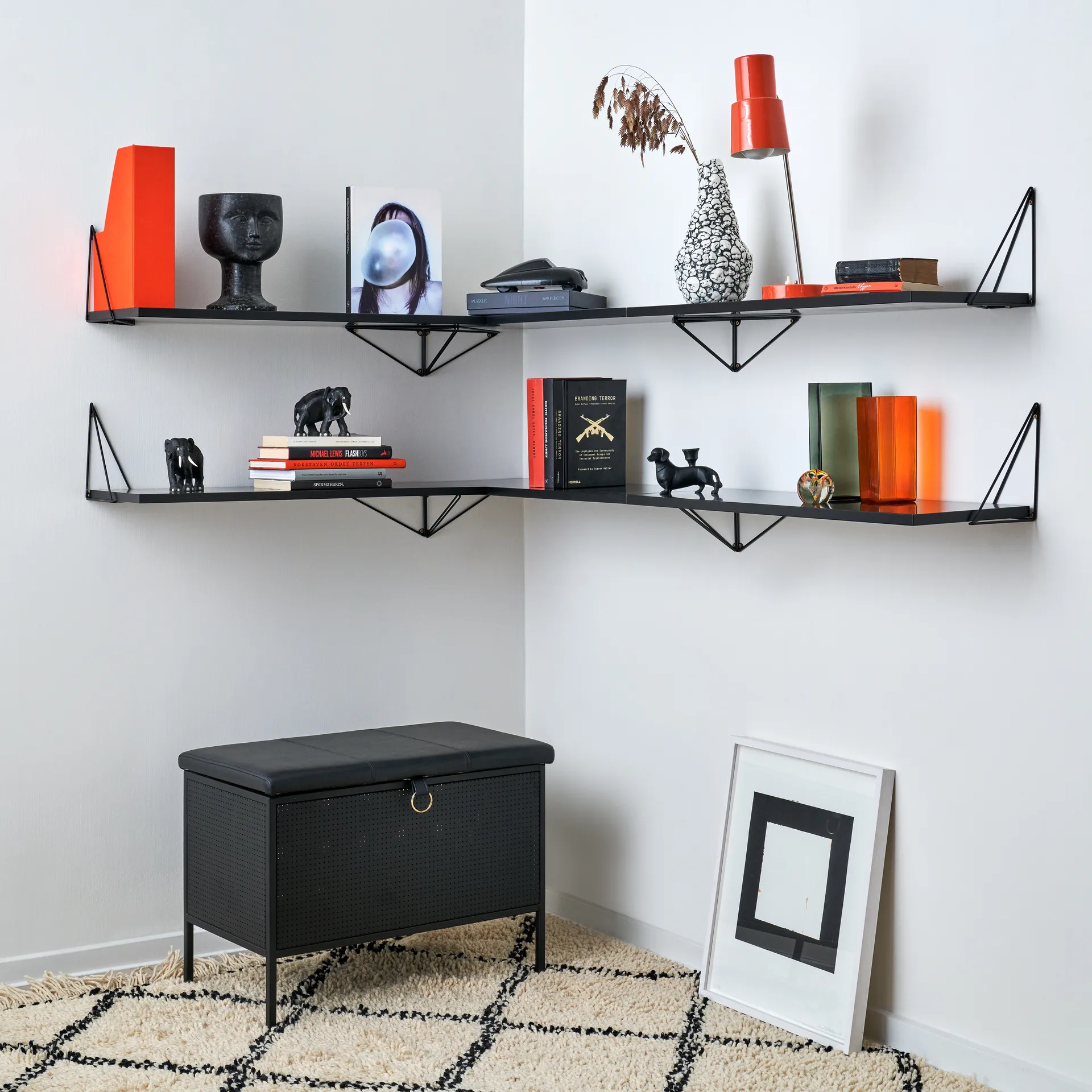 Pythagoras brackets, 2-pack, black Maze