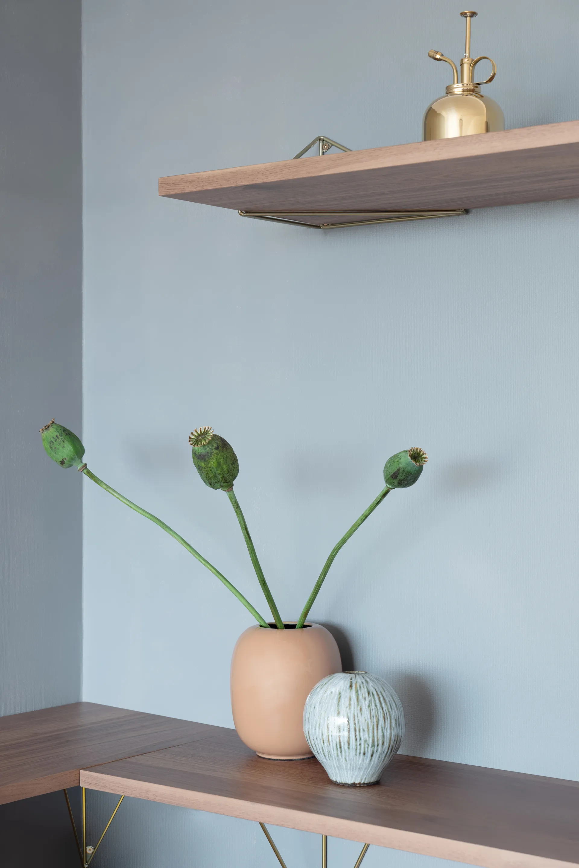 Pythagoras brackets, 2-pack, brass Maze