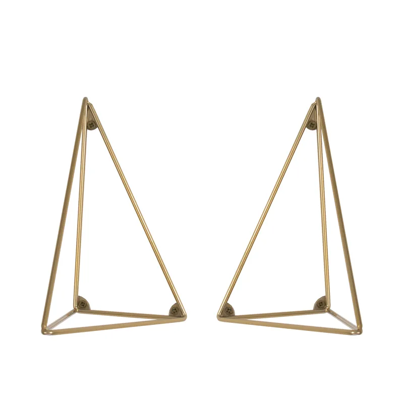 Maze Pythagoras brackets, 2-pack brass | Scandinavian Design | Shelves & shelving systems | Gold-coloured
