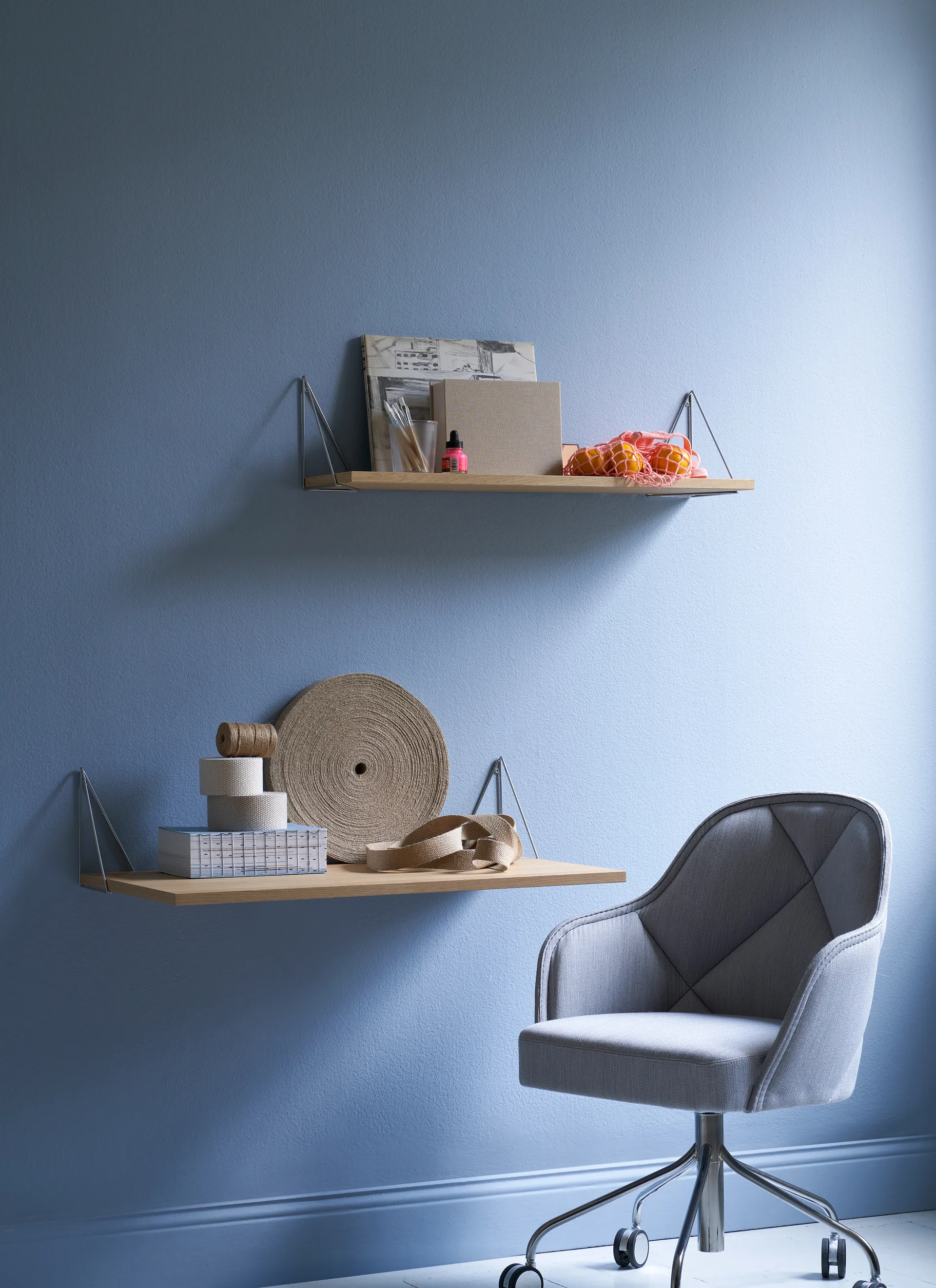 Pythagoras brackets, 2-pack, chrome Maze