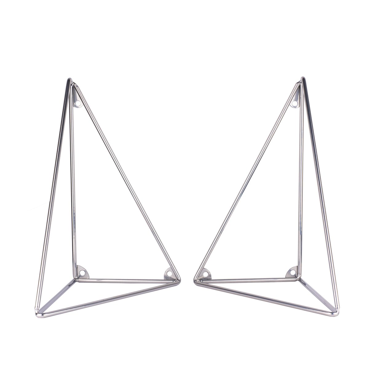Maze Pythagoras brackets, 2-pack chrome | Scandinavian Design | Shelves & shelving systems | Silver-coloured