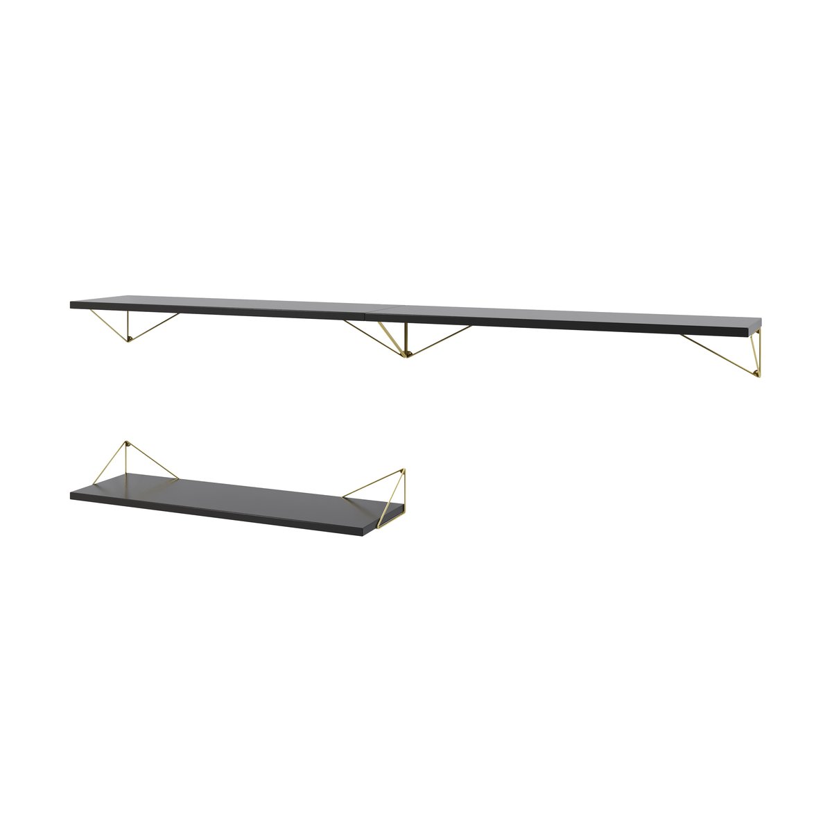 Maze Pythagoras Bundle A shelving system black-brass
