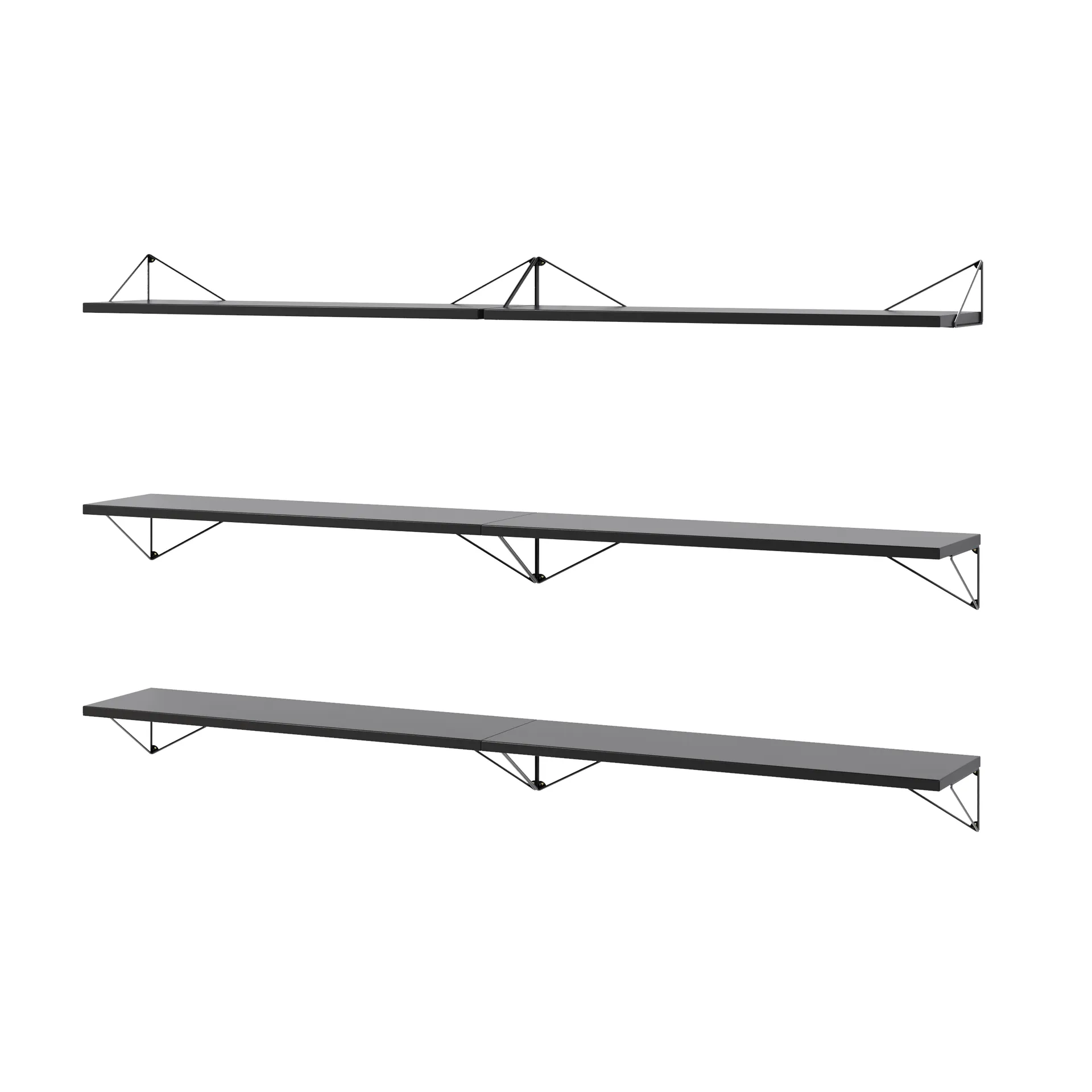 Pythagoras Bundle B shelving system black-black,  Maze