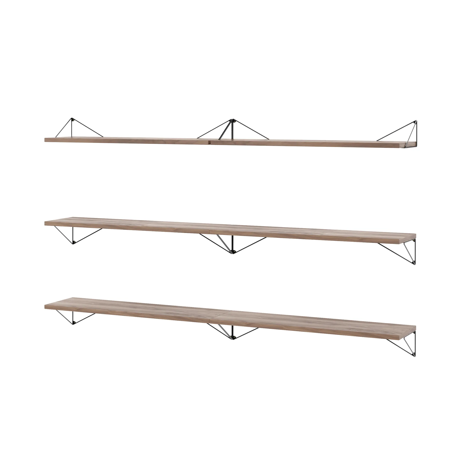 Pythagoras Bundle B shelving system walnut-black Maze