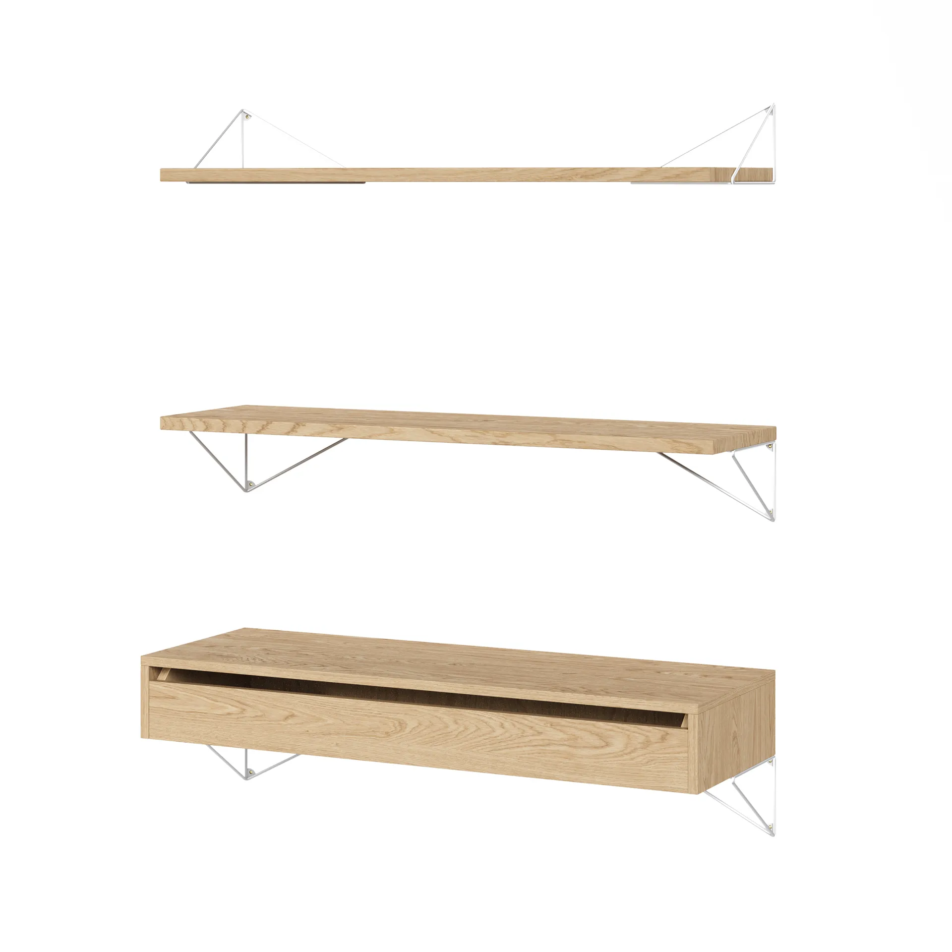 Pythagoras Bundle C shelving system oak-white Maze
