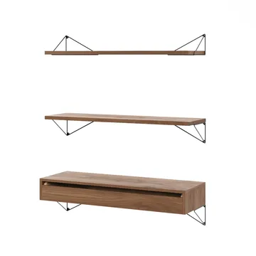 Pythagoras Bundle C shelving system walnut-black - Maze