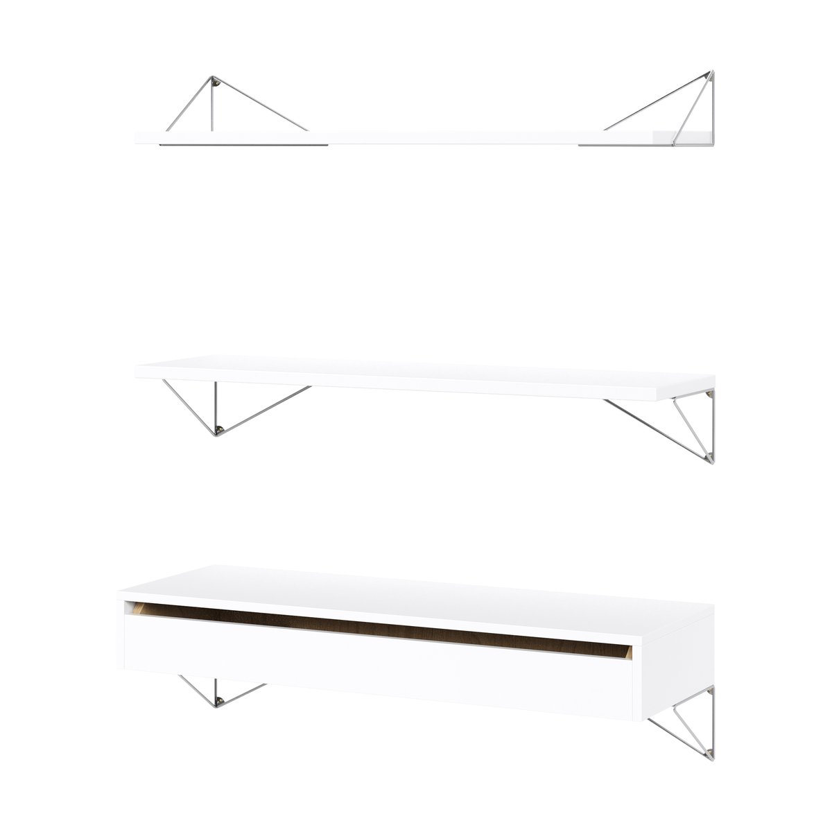 Maze Pythagoras Bundle C shelving system white-chrome