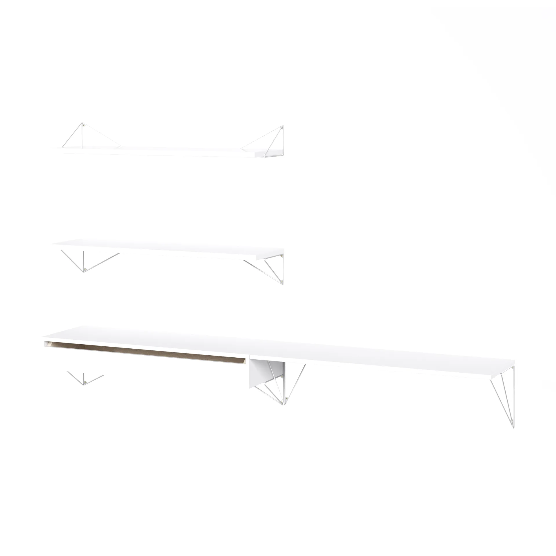 Pythagoras Bundle D shelving system white-white Maze