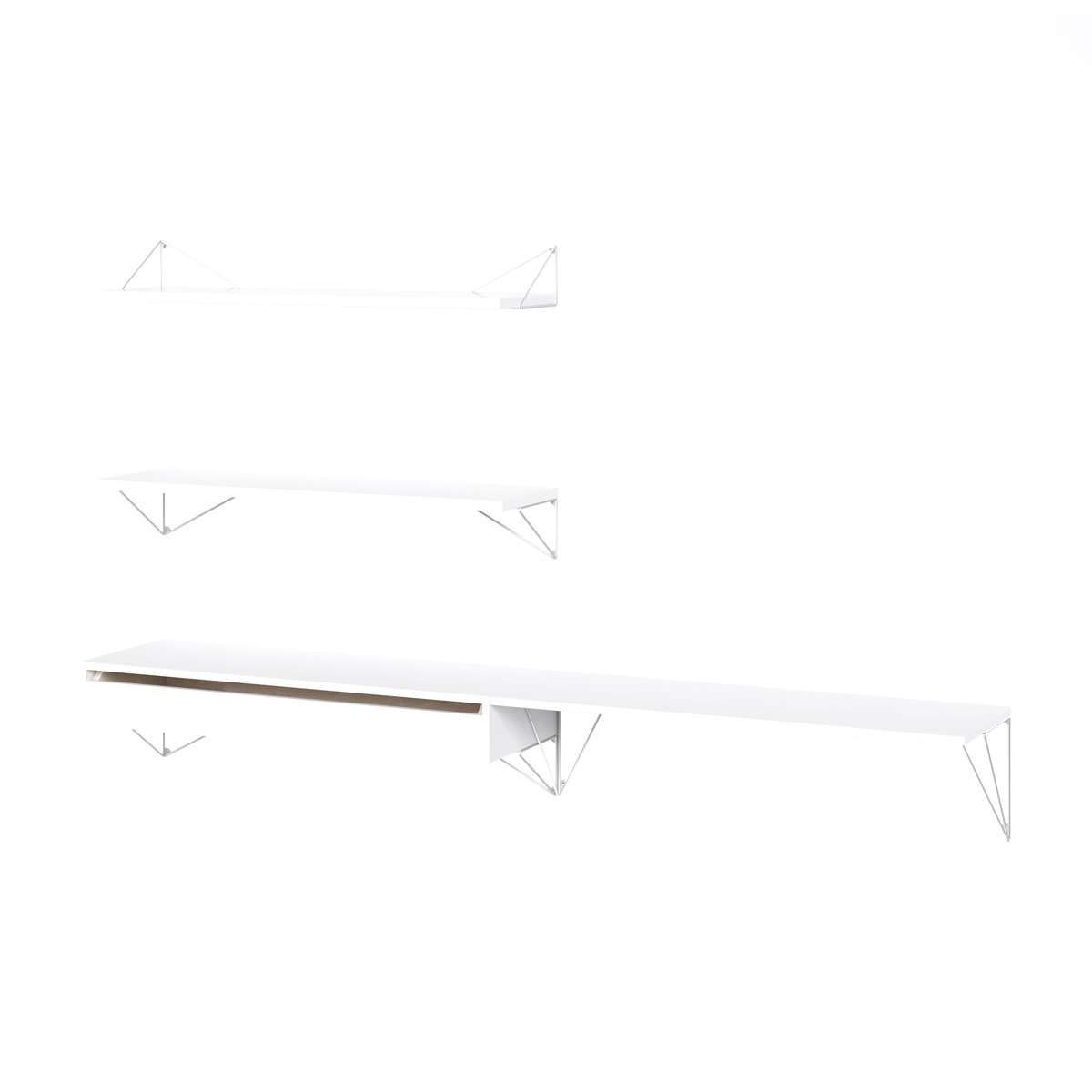Maze Pythagoras Bundle D shelving system white-white