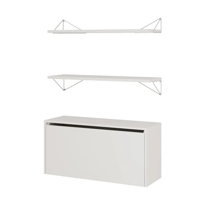 Pythagoras Bundle F shelving system white-white - Maze