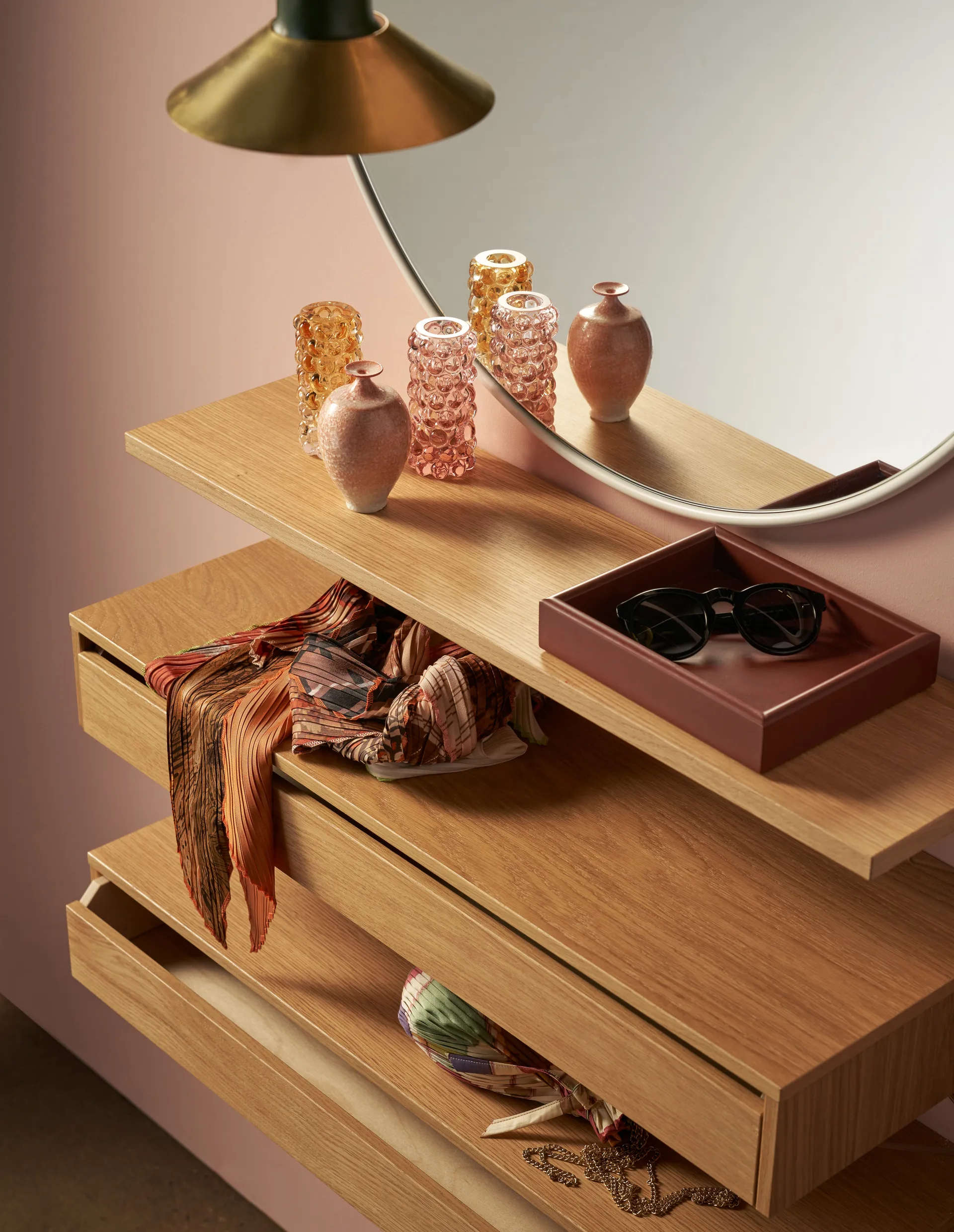 Pythagoras drawer L, oak Maze