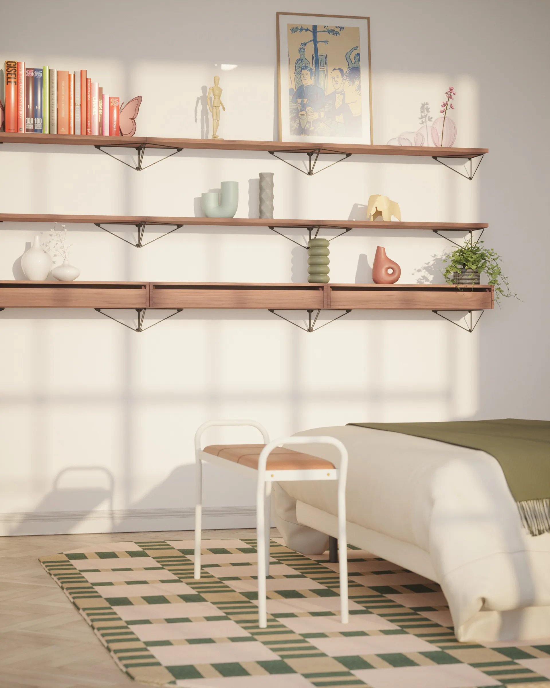 Pythagoras drawer L, walnut Maze