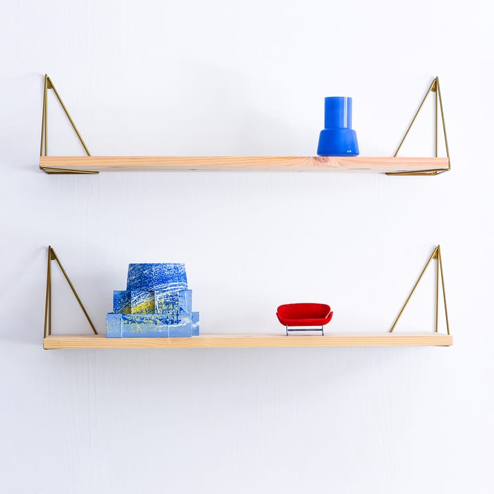 Pythagoras Play shelf - brass - Maze