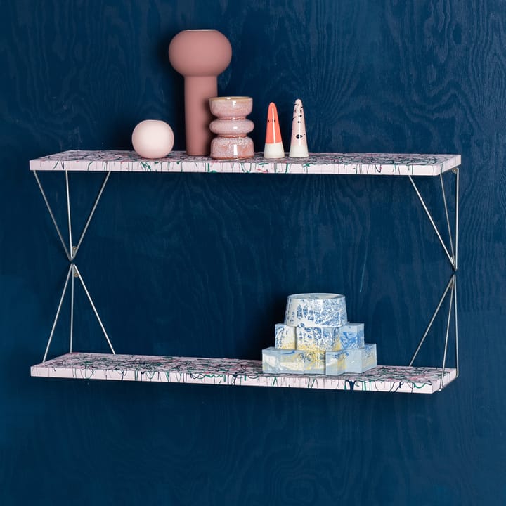 Pythagoras Play shelf, chrome Maze