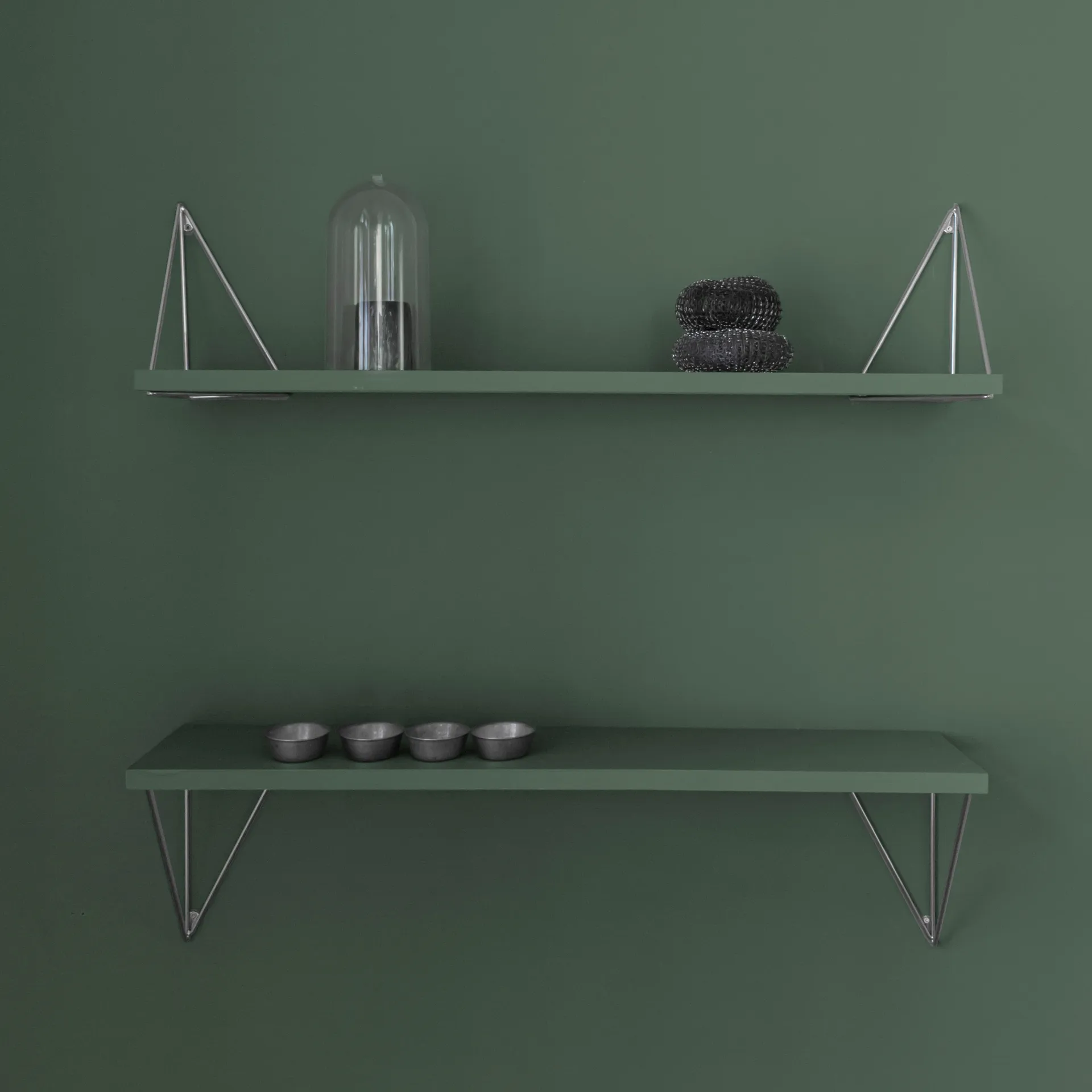 Pythagoras Play shelf, chrome Maze