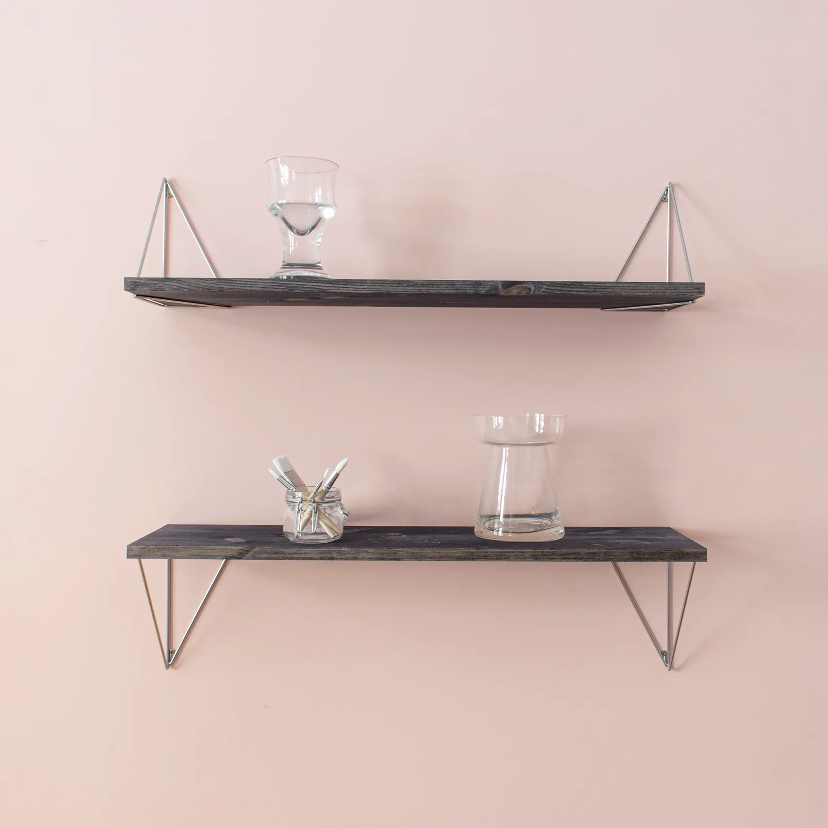 Pythagoras Play shelf, chrome Maze