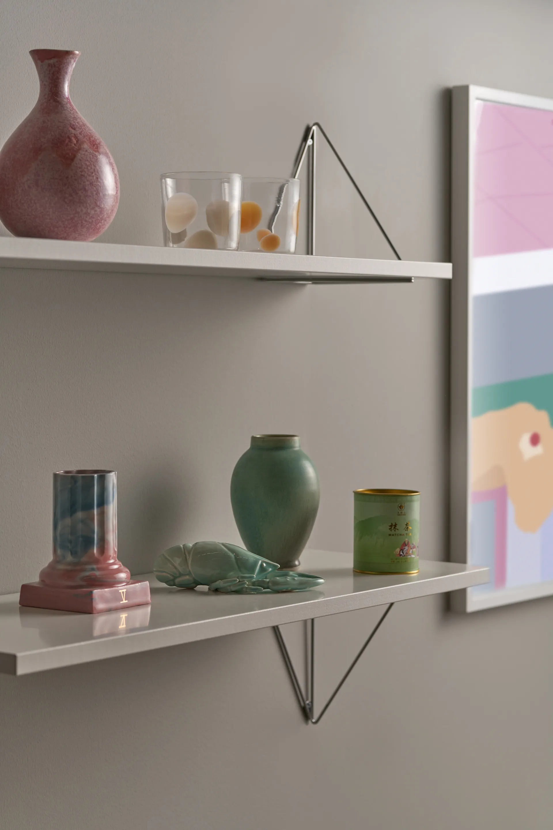 Pythagoras shelf, Large, white Maze