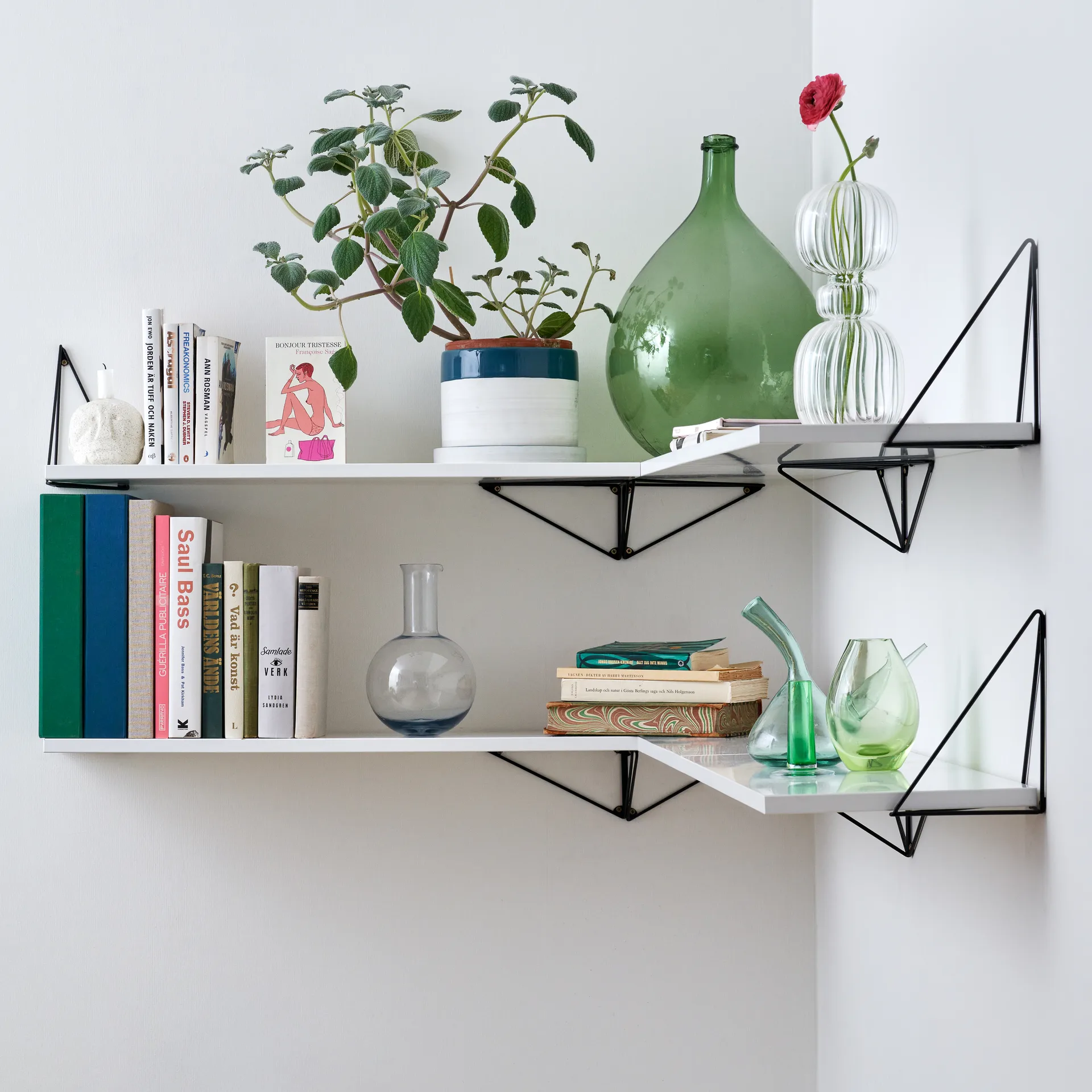 Pythagoras shelf, white Maze