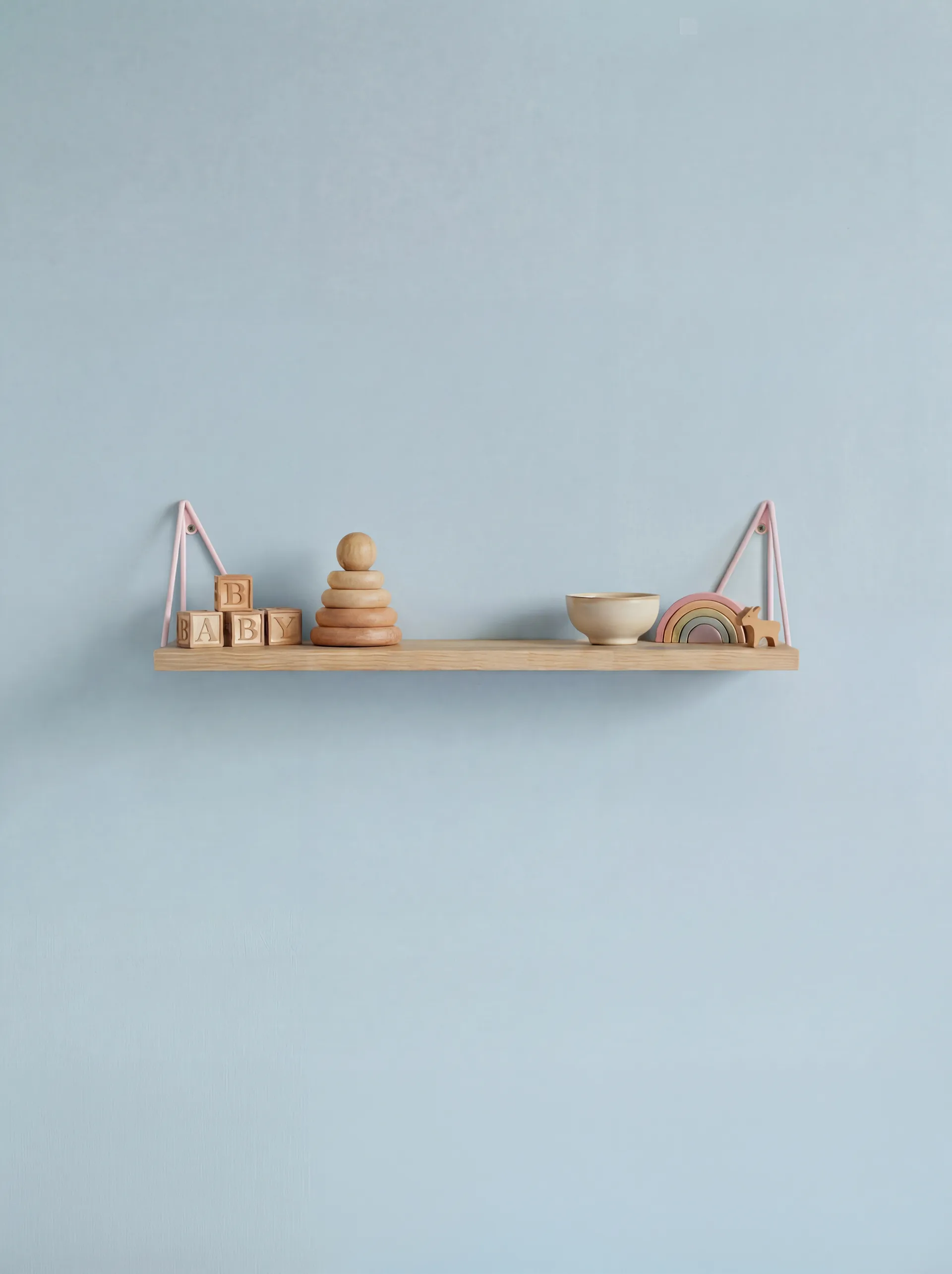 Pythagoras XS shelf, Ash-pale pink, 41x13.8x12 cm Maze
