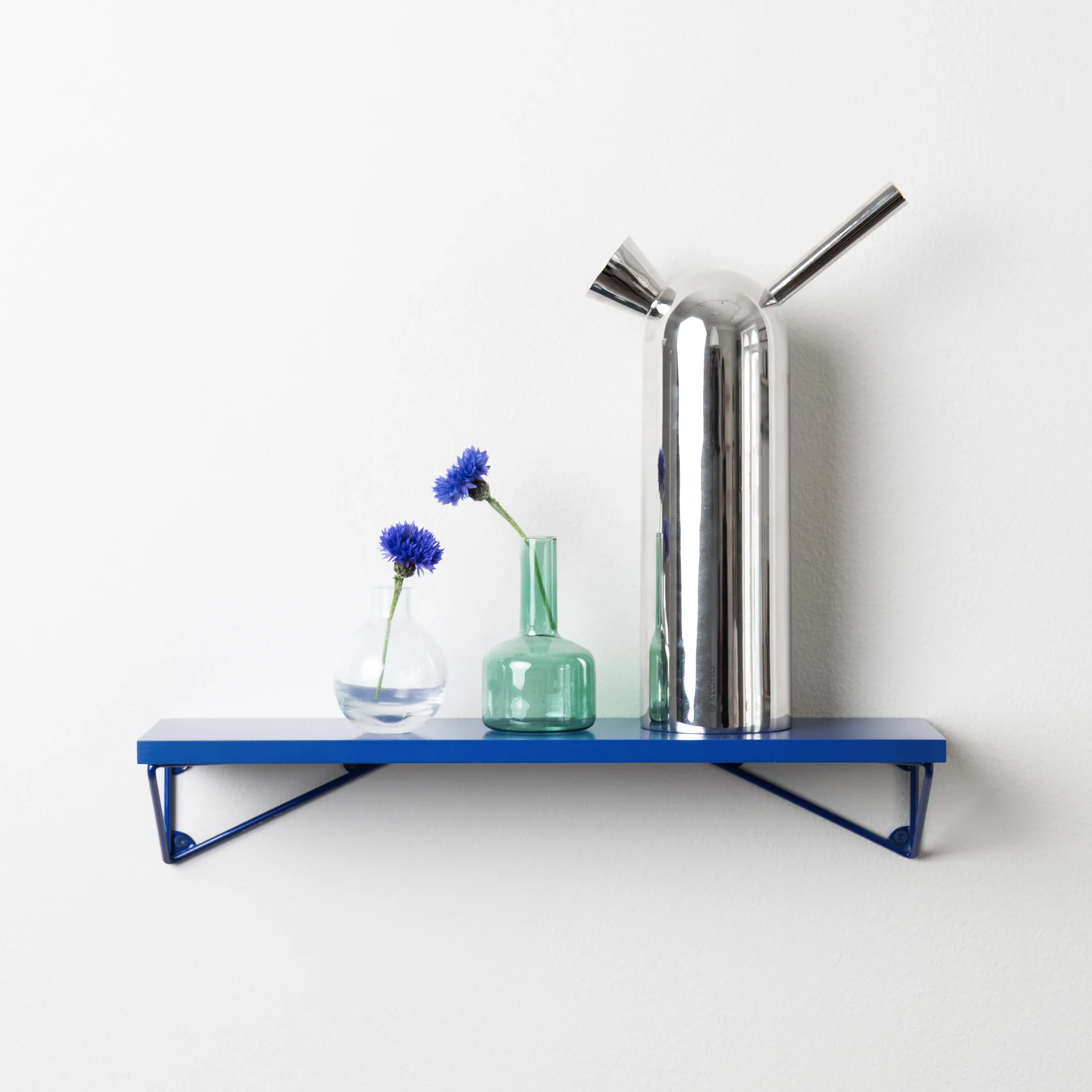 Pythagoras XS shelf, Electric blue Maze
