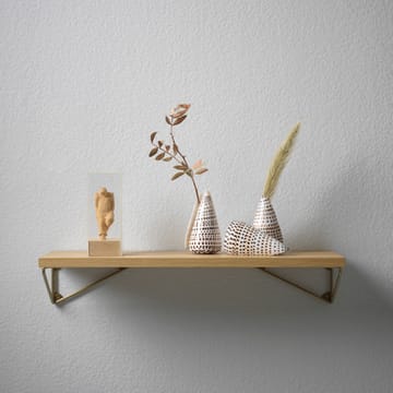 Pythagoras XS shelf - oak, brass - Maze