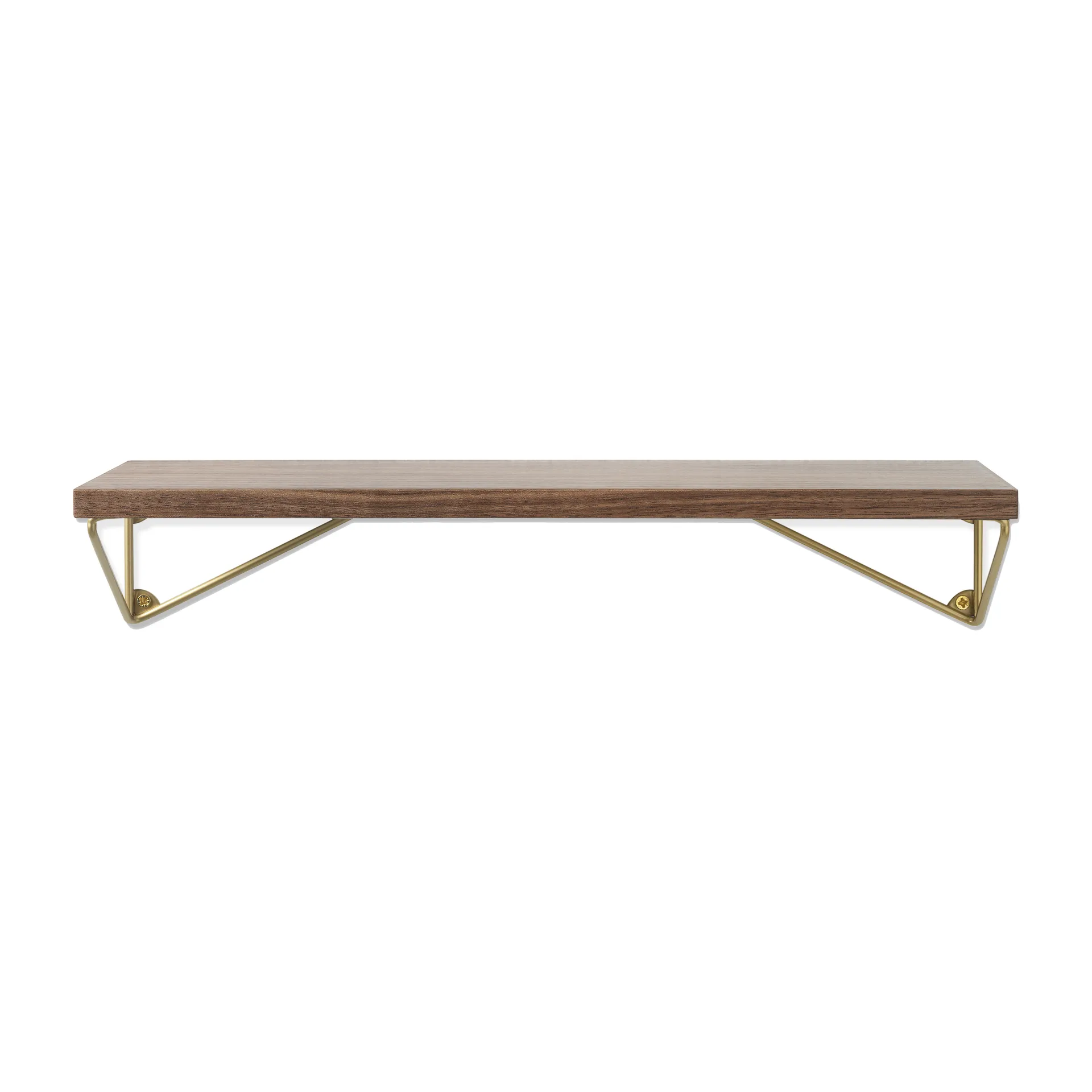 Pythagoras XS shelf, Walnut-brass Maze