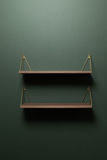 Pythagoras XS shelf - Walnut-brass - Maze