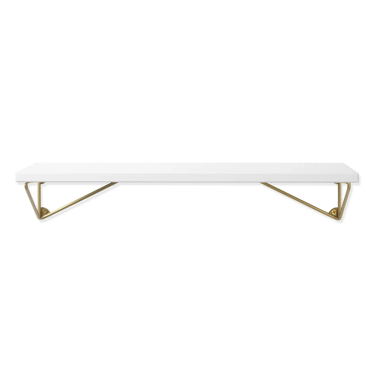 Maze Pythagoras XS shelf white, brass | Scandinavian Design | Shelves & shelving systems | White