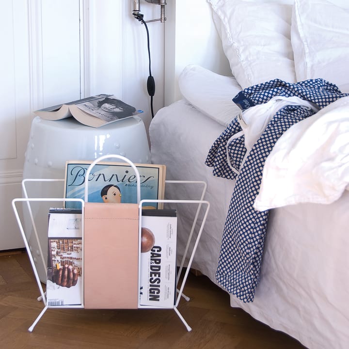 Suitcase magazine holder, white-nature Maze