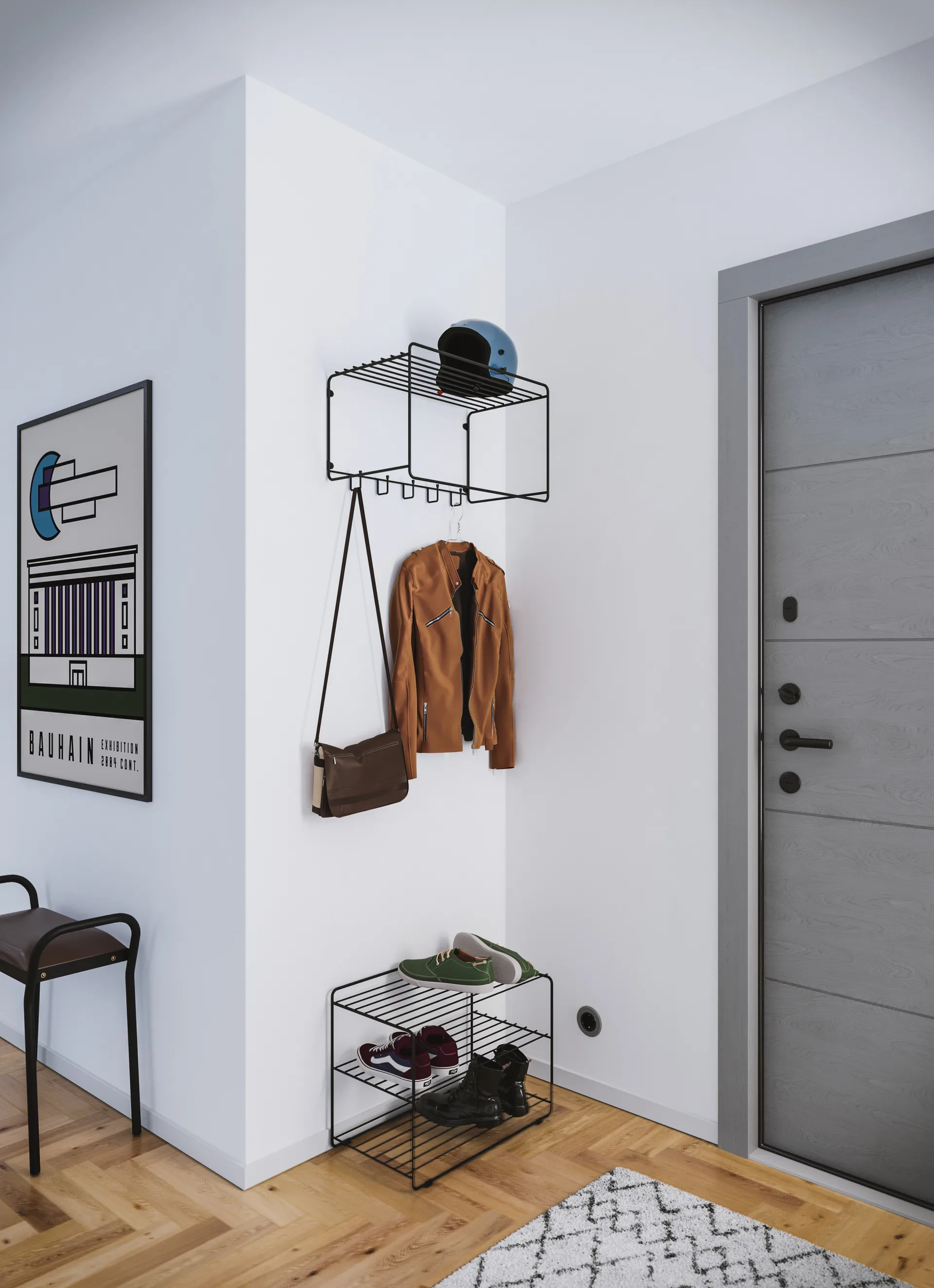 Uptown hat shelf, Black Maze