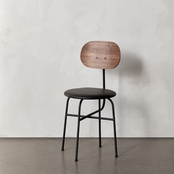 Afteroom chair black legs fabric seat - walnut-20296 pitch black - MENU