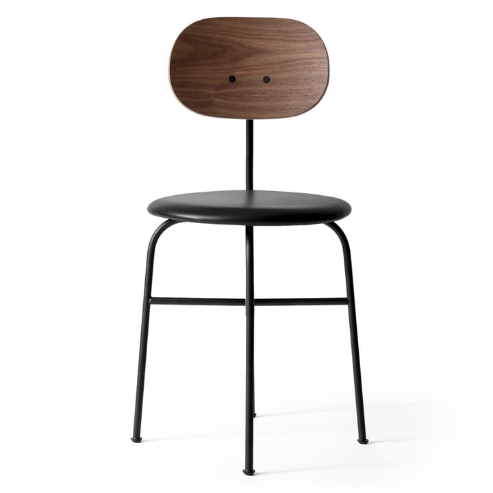 Afteroom chair black legs fabric seat - walnut-20296 pitch black - MENU