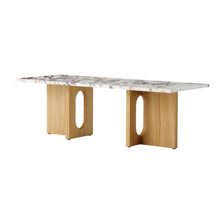Androgyne lounge table - Natural oak-Calacatta viola - MENU