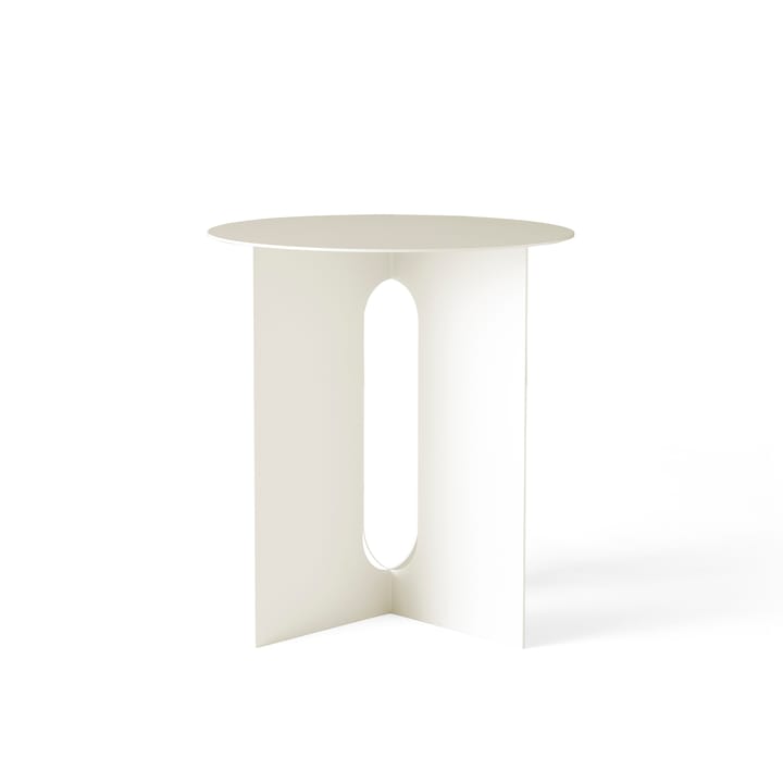 Androgyne Side Table With Steel Legs - ivory white - MENU