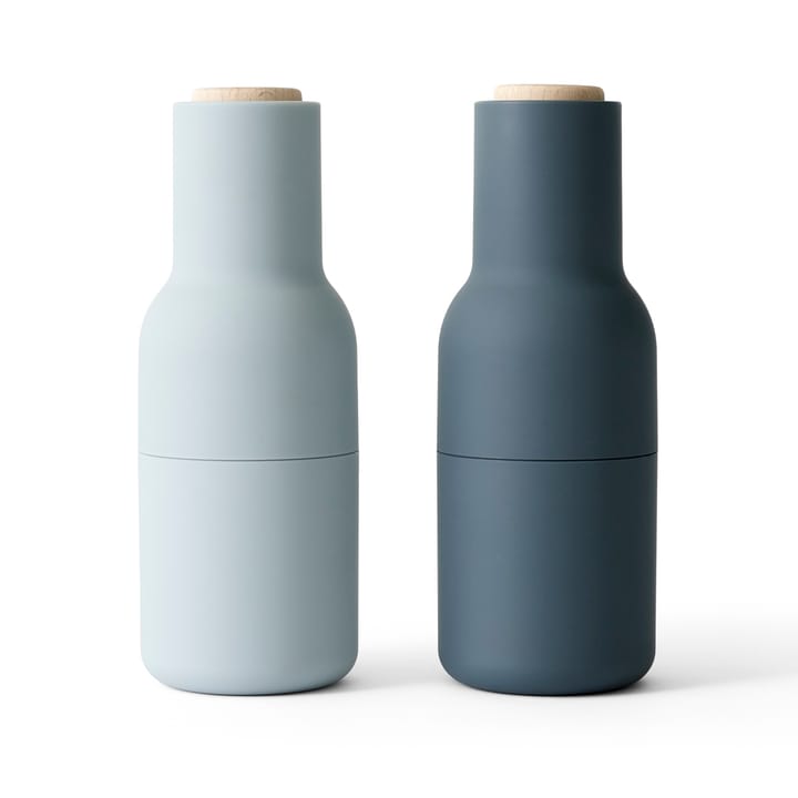 Bottle Grinder spice mill 2-pack - blues (beech-wood lid) - MENU