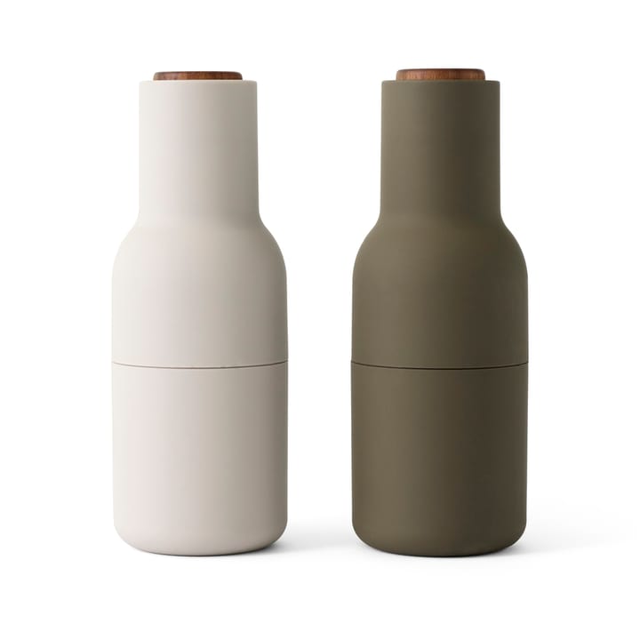 Bottle Grinder spice mill 2-pack - hunting green-beige (wallnut)  - MENU
