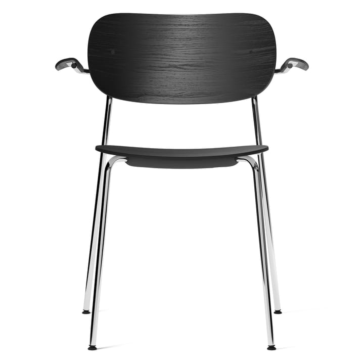 Co chair with armrest chromed legs - black oak - MENU