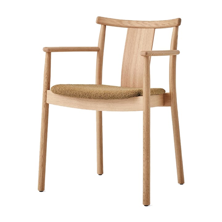 Merkur arm chair with cushion - Oak-Bouclé 06 gold - MENU