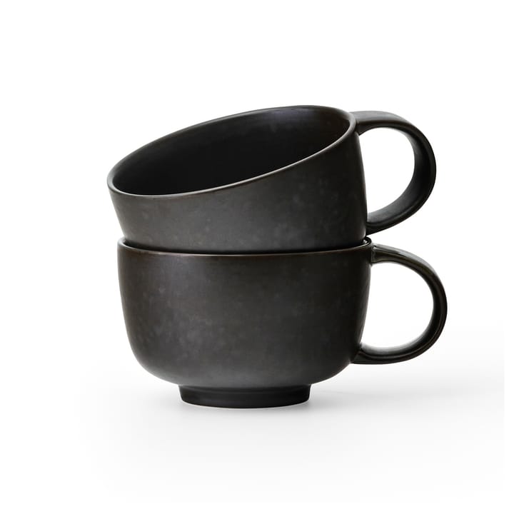 New Norm cup with handle 25 cl 2-pack - Dark glazed - Menu