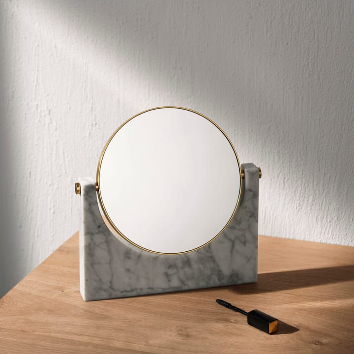 Pepe Marble mirror - brass-white marble - Menu