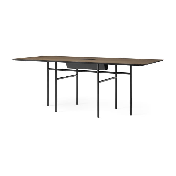 Snaregade Conference table sideboard - Black-dark laquared oak 90x200 cm - MENU