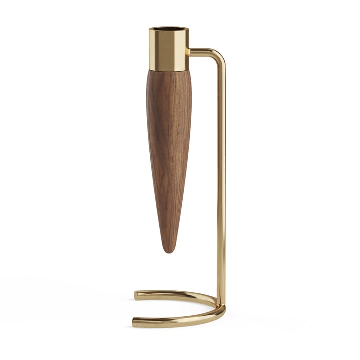 Umanoff candle sticks - polished brass-wallnut - MENU
