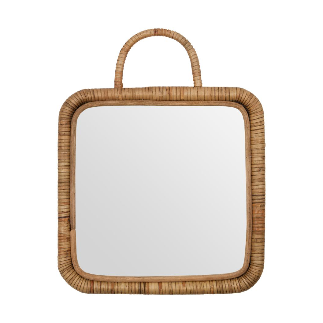 Meraki Baki mirror with frame 28x28 cm Nature | Scandinavian Design | Wall mirrors | Beige