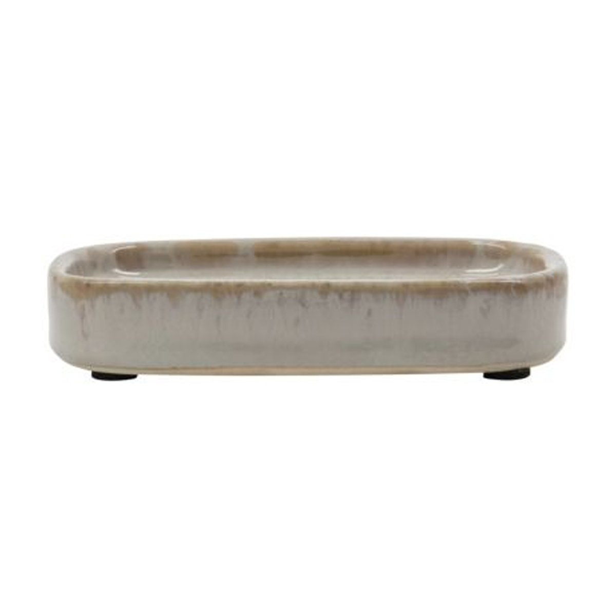 Meraki Datura soap dish 8x12 cm Shellish grey | Scandinavian Design | Soap dispensers & dishes | Grey
