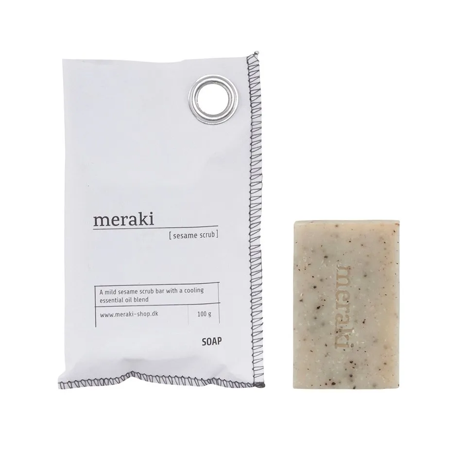 Meraki bar handsoap, sesame scrub Meraki